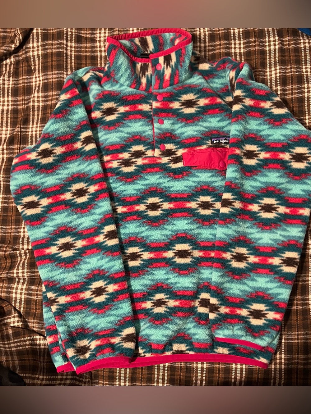 Patagonia Synchilla Snap-T Fleece Pullover Wild Desert Beryl Green Size small